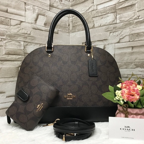 Coach Handbags - 👜COACH SET🌺SIERRA SATCHEL &  ZIP WALLET